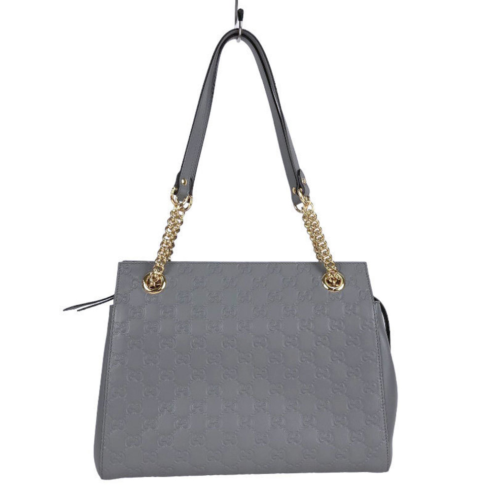 Gucci Guccisima Chain Tote Bag Gray